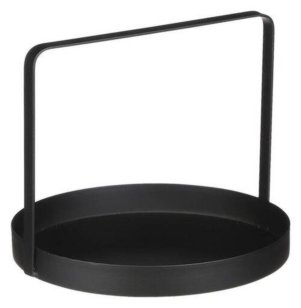 Dekor Tálca Natalia - fekete, Modern, fém (25/21cm)