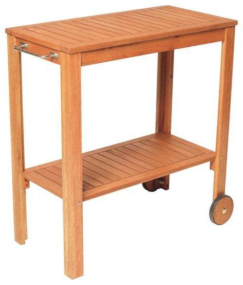 Servirni Voziček Tom, Masivno - naravne barve, Konvencionalno, les (45/85/84cm) - Gardenson