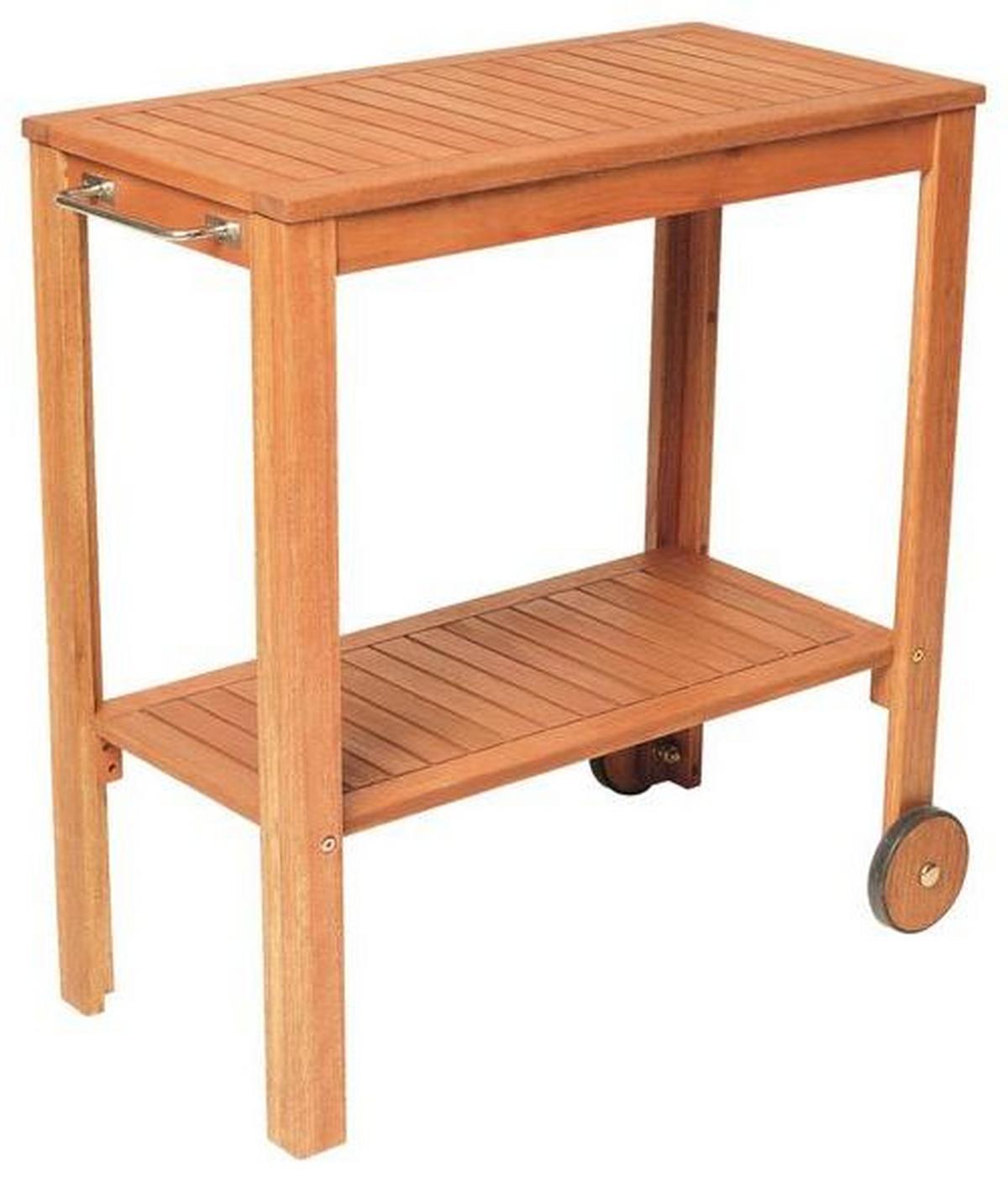 Barwagen aus Eukalyptus, natur - Naturfarben, KONVENTIONELL, Holz (45/85/84cm) - Gardenson