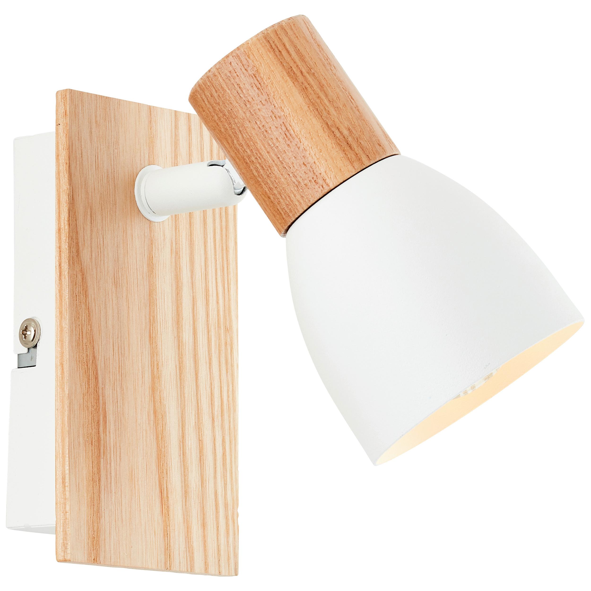 Strahler Daintree Naturfarben/Schwarz max. 28 W - Naturfarben/Weiß, Basics, Holz/Metall (7/14cm) - Brilliant