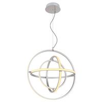 LED-HÄNGELEUCHTE KURUS D: 58 CM NICKEL-MATT - Opal/Nickelfarben, Basics, Kunststoff/Metall (58/150cm) - Globo