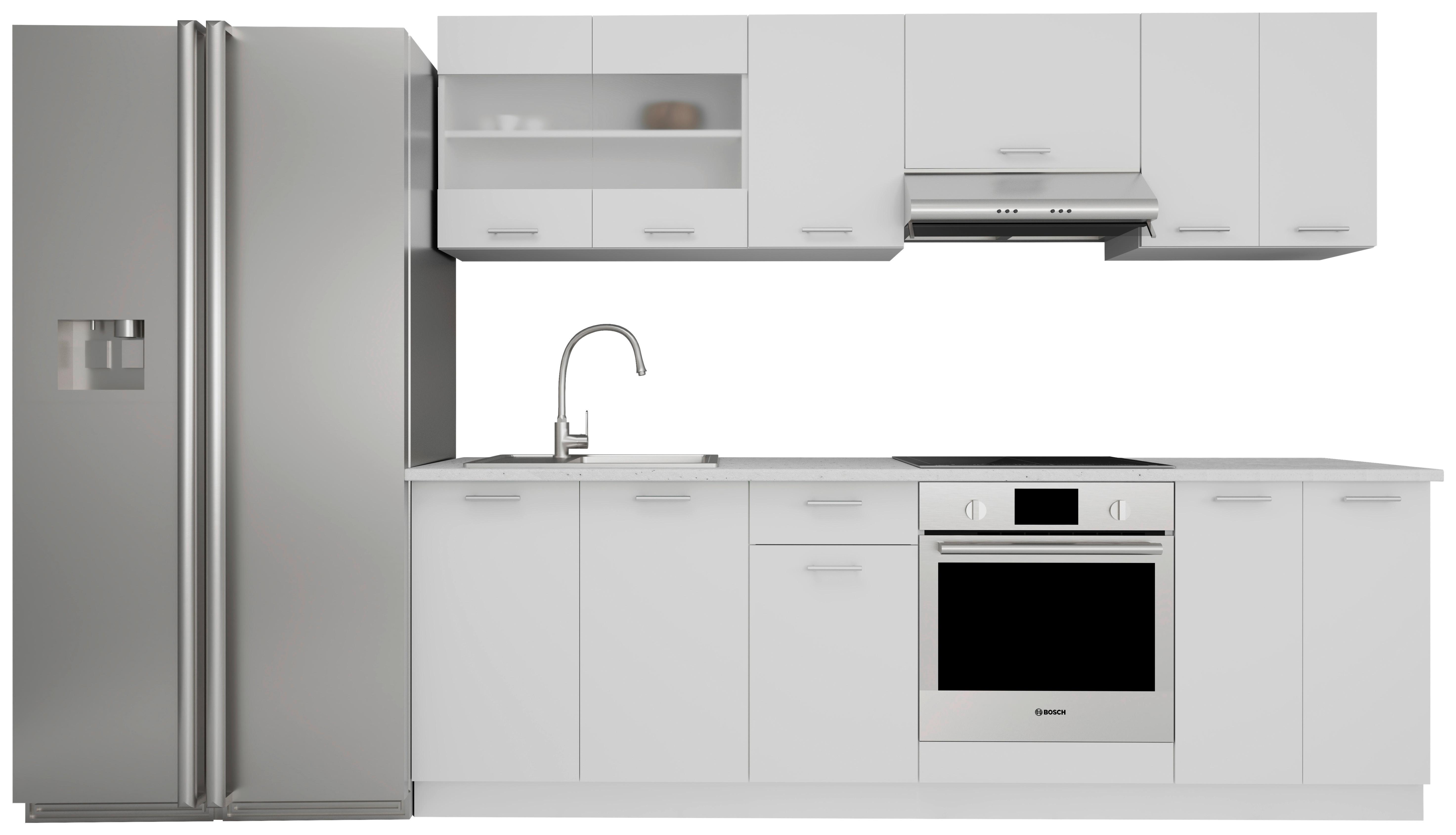 Kuhinjski Blok Brez Aparatov Esilo, Bela - bela/barve aluminija, Konvencionalno, kovina/leseni material (240cm) - MID.YOU