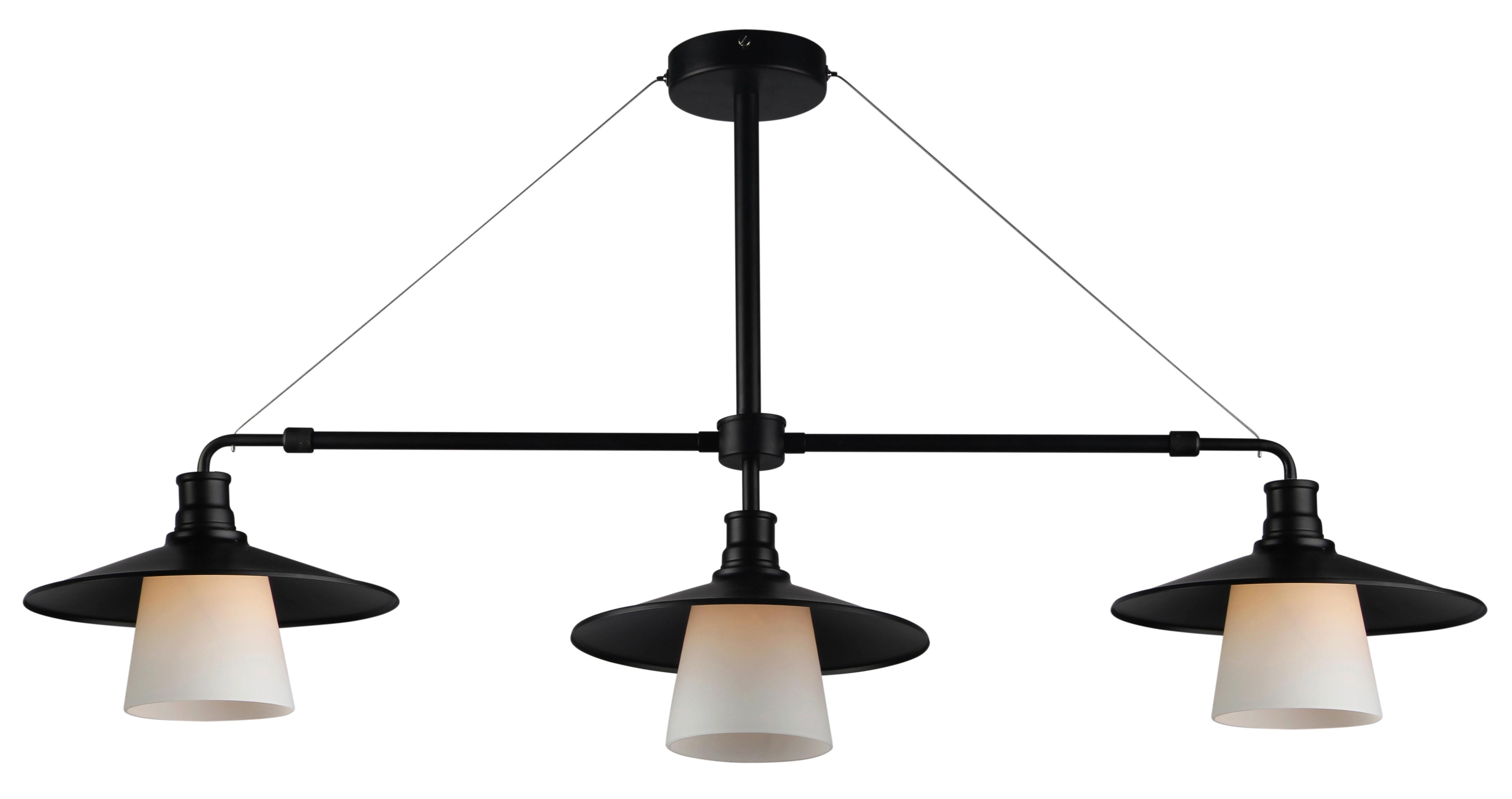 Viseća Svjetiljka Loft - crna, Design, metal (98/26/55cm)