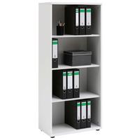 Aktenregal "Serie 200", weiß - Schwarz/Weiß, Basics, Holzwerkstoff/Kunststoff (65,1/146,9/34,5cm) - MID.YOU