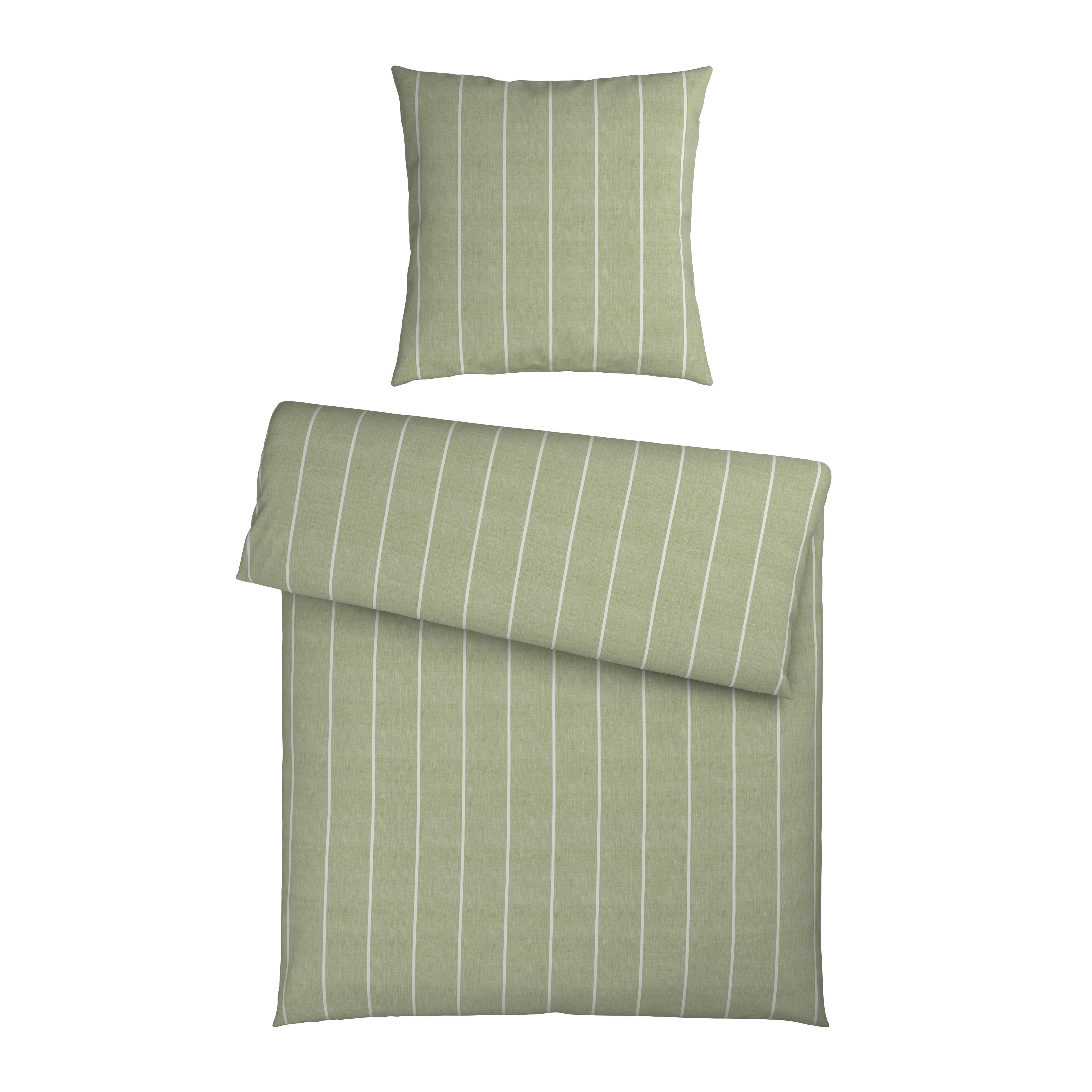 Bettwäsche Tyline Salbeigrün ca. 135x200cm - Salbeigrün, MODERN, Textil (135/200cm) - Mömax