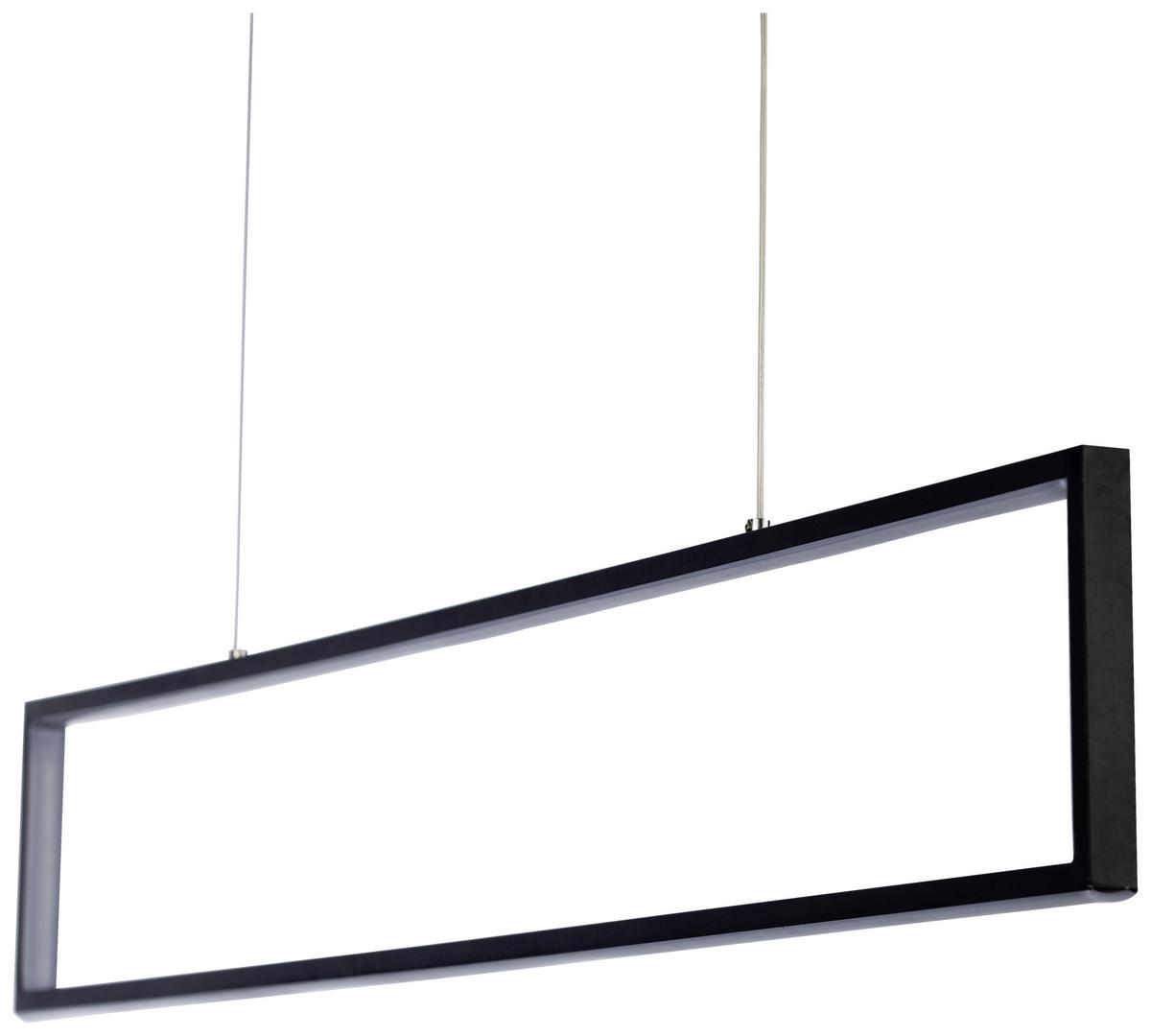 Viseča Led-svetilka Fabius - črna, Moderno, kovina/umetna masa (100/120/1,5cm) - Premium Living