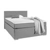 Boxspringbett Mali New in Silberfarben ca. 140x200cm - Chromfarben/Silberfarben, KONVENTIONELL, Kunststoff/Textil (140/200cm) - Based