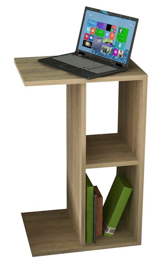 Mizica Nachto, Hrast, 63 Cm - barve hrasta, Basics, leseni material (40/30/63cm) - MID.YOU