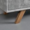 Lowboard Holz "Casper", aus Eiche, teilmassiv - Eichefarben/Grau, MODERN, Holz (180/55/40cm) - Bessagi Home