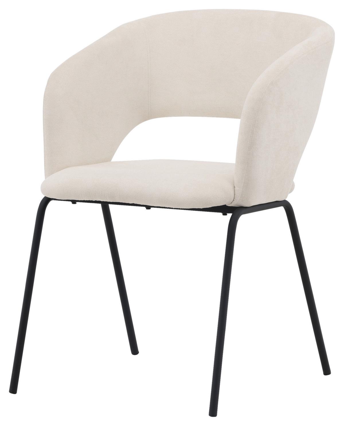 STUHL-SET DAY - Schwarz/Weiß, Design, Textil/Metall (66/86/66cm) - Livetastic