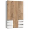 Ormar S Klasičnim Vratima Level 36a | 17870434zz - bijela/boje hrasta, Moderno, drvni materijal (150/236/58cm) - Modern Living