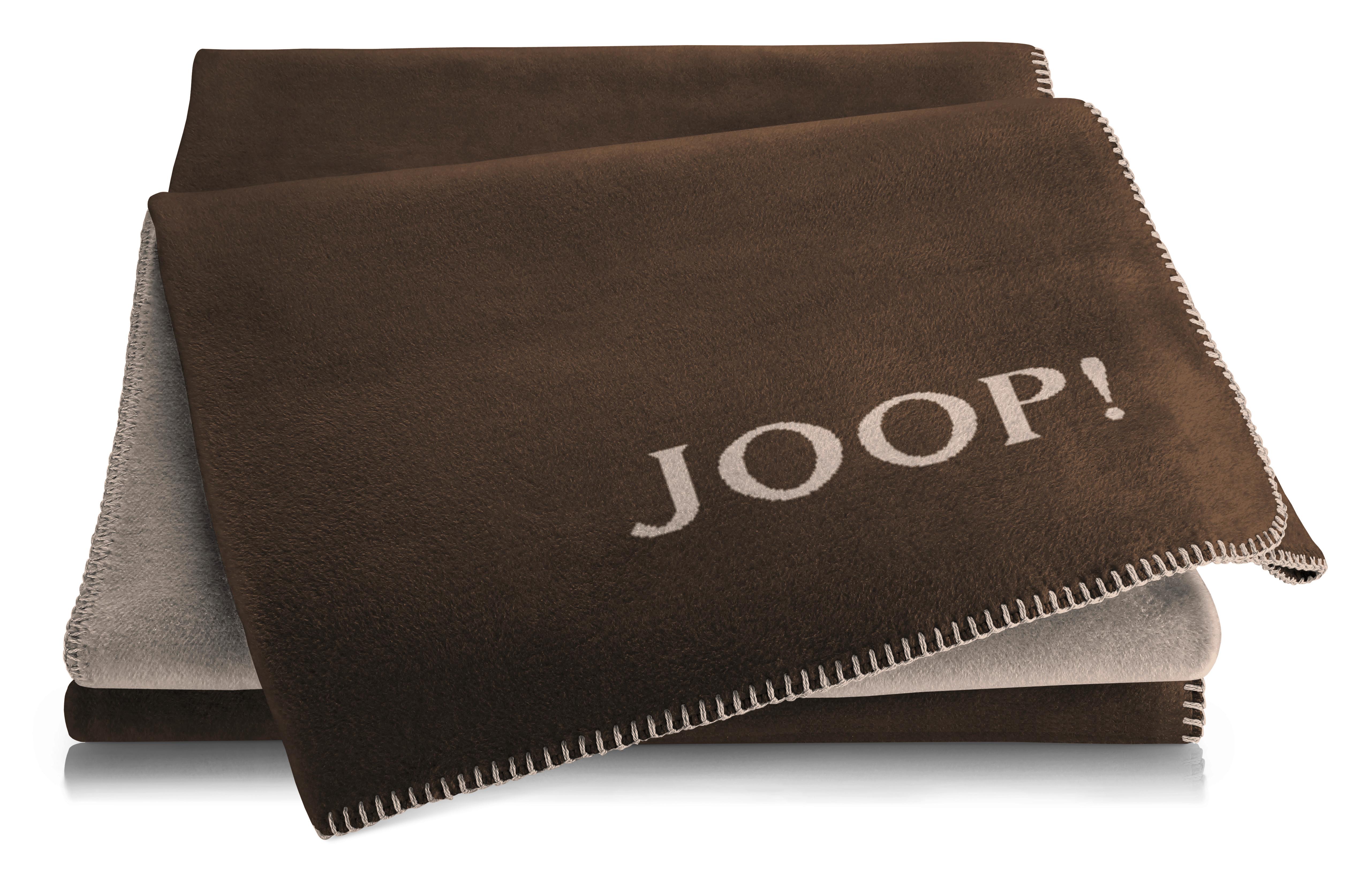 KOC DOMOWY JOOP! UNI-DOUBLEFACE - szarobrązowy/mokka, Basics, tkanina (150/200cm) - Joop!