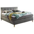 Boxspringbett in Grau ca. 180x200 cm inkl. Topper - Schlammfarben/Kieferfarben, KONVENTIONELL, Holz/Holzwerkstoff (180/200cm) - Livetastic Boxspringbett in Grau ca. 180x200 cm inkl. Topper - Schlammfarben/Kieferfarben, KONVENTIONELL, Holz/Holzwerkstoff (180/200cm) - Livetastic