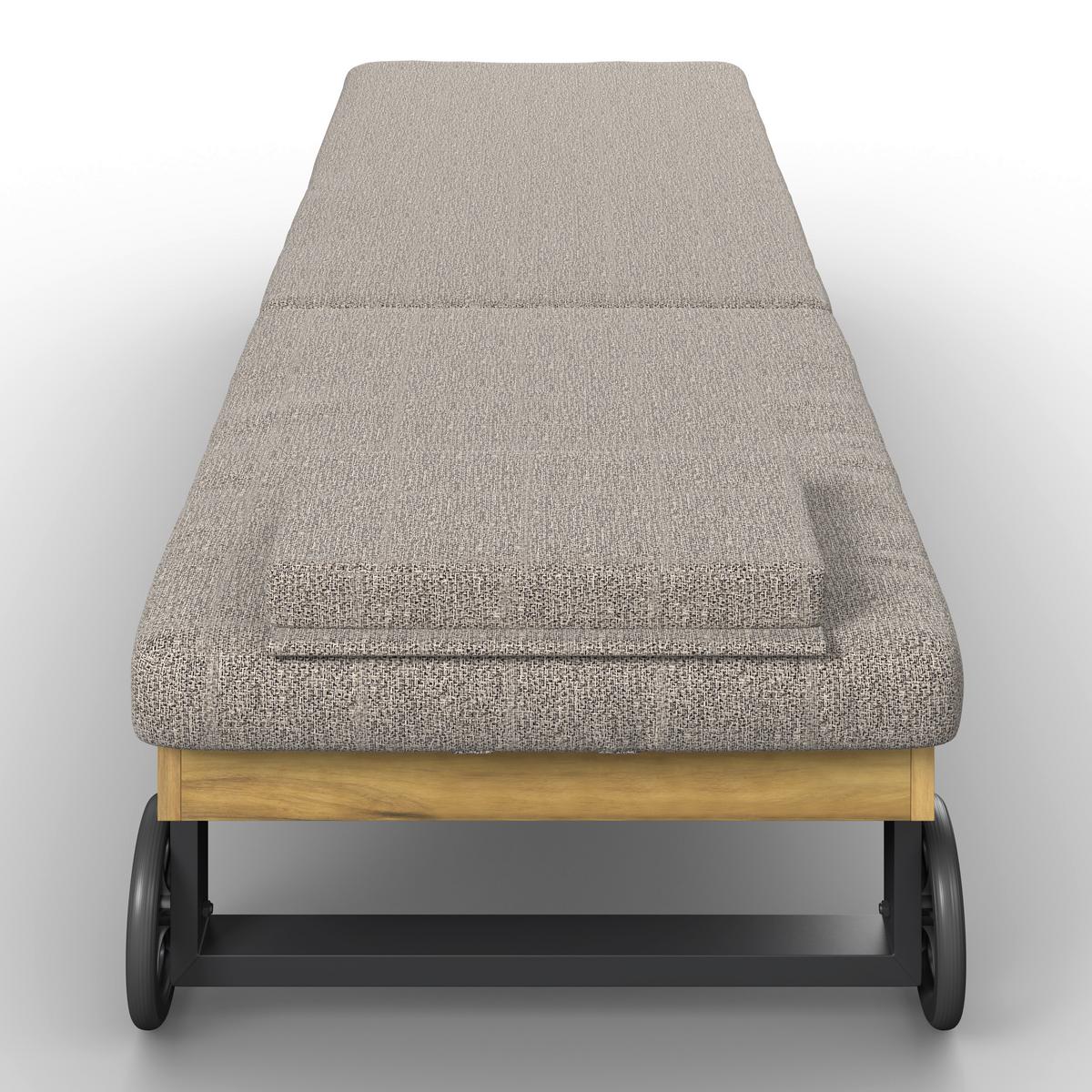 Vrtni Ležalnik Elenyi, Siva - siva, Moderno, kovina/tekstil (65/95/200cm) - Bessagi Garden