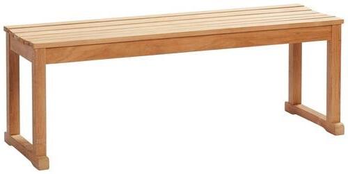 Sitzbank Vega - Teakfarben, Konventionell, Holz (120/43/40cm) - MID.YOU