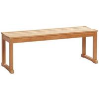Sitzbank Vega - Teakfarben, Konventionell, Holz (120/43/40cm) - MID.YOU