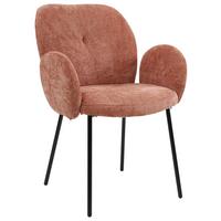 Armlehnstuhl Mara Rosa/Schwarz - Schwarz/Rosa, Lifestyle, Holz/Textil (60/87/64cm) - Mömax