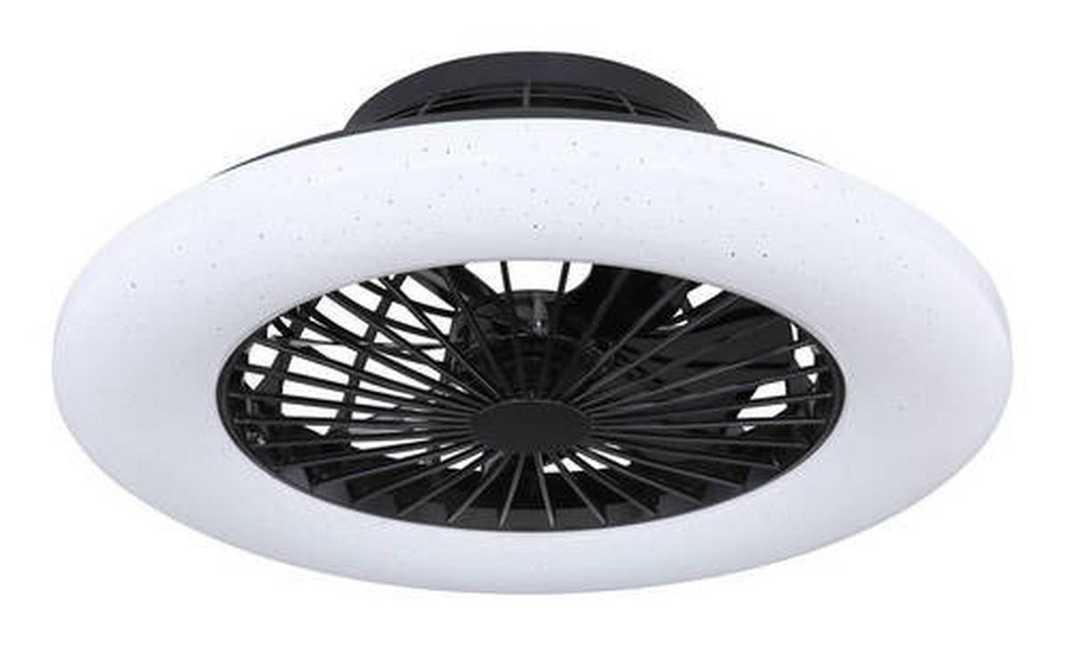 Stropni Ventilator 03628b - črna/opal, Basics, kovina/umetna masa (52,5/17,5cm) - Globo