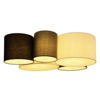 Stropna Svetilka 15586-5d Makki - bela/opal, Trendi, kovina/umetna masa (90/76/26cm) - Globo