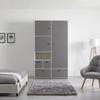 KLEIDERSCHRANK FRAMO 2 - Kaschmir/Anthrazit, KONVENTIONELL (120/211/58cm) - Mömax