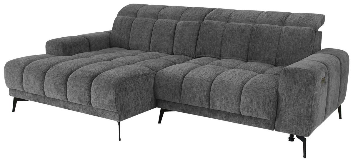 Kutna Garnitura Laya - antracit, Moderno, tekstil (155/250cm) - Premium Living