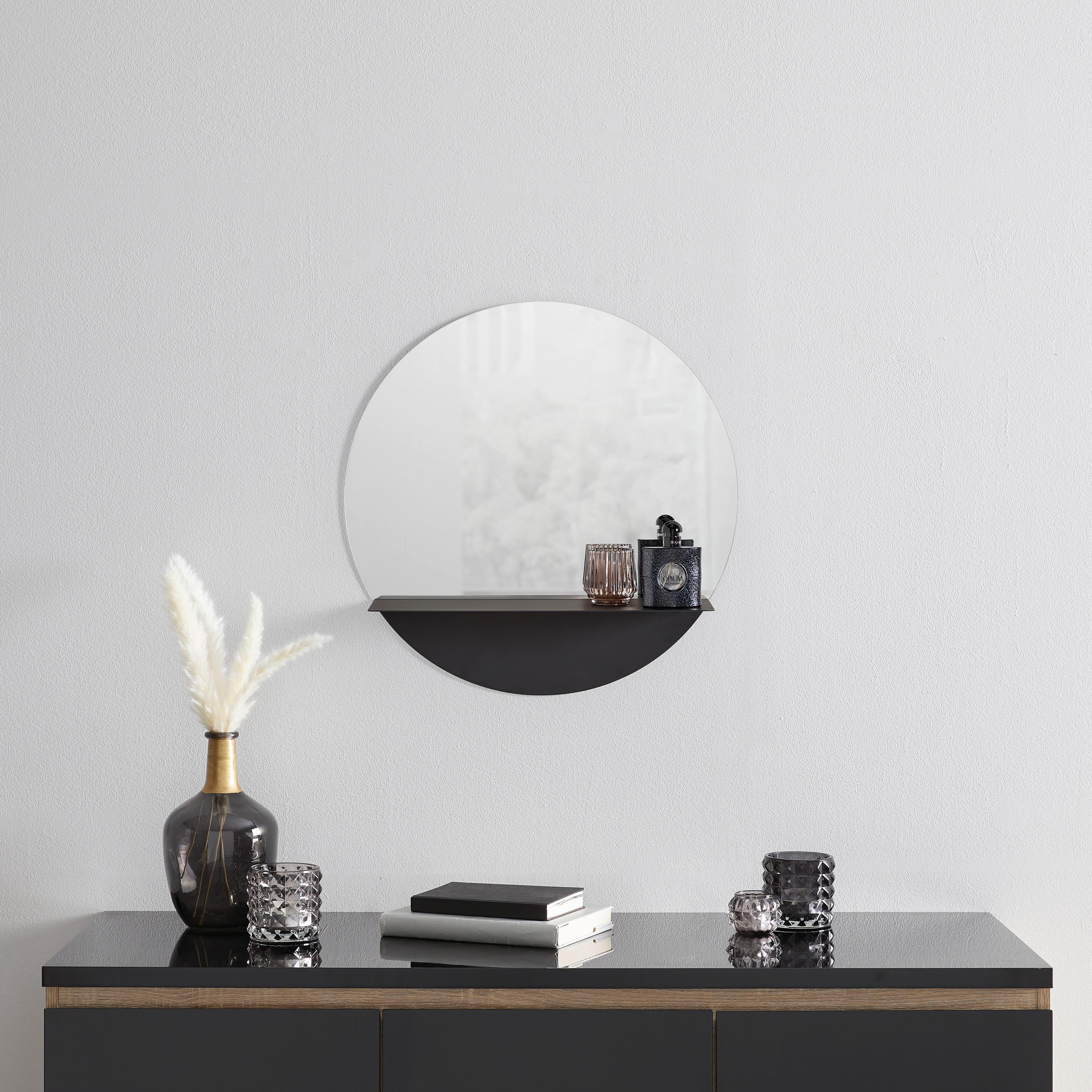 VÄGGSPEGEL MAREN -SB- - svart, Modern, metall/glas (50cm) - Mömax
