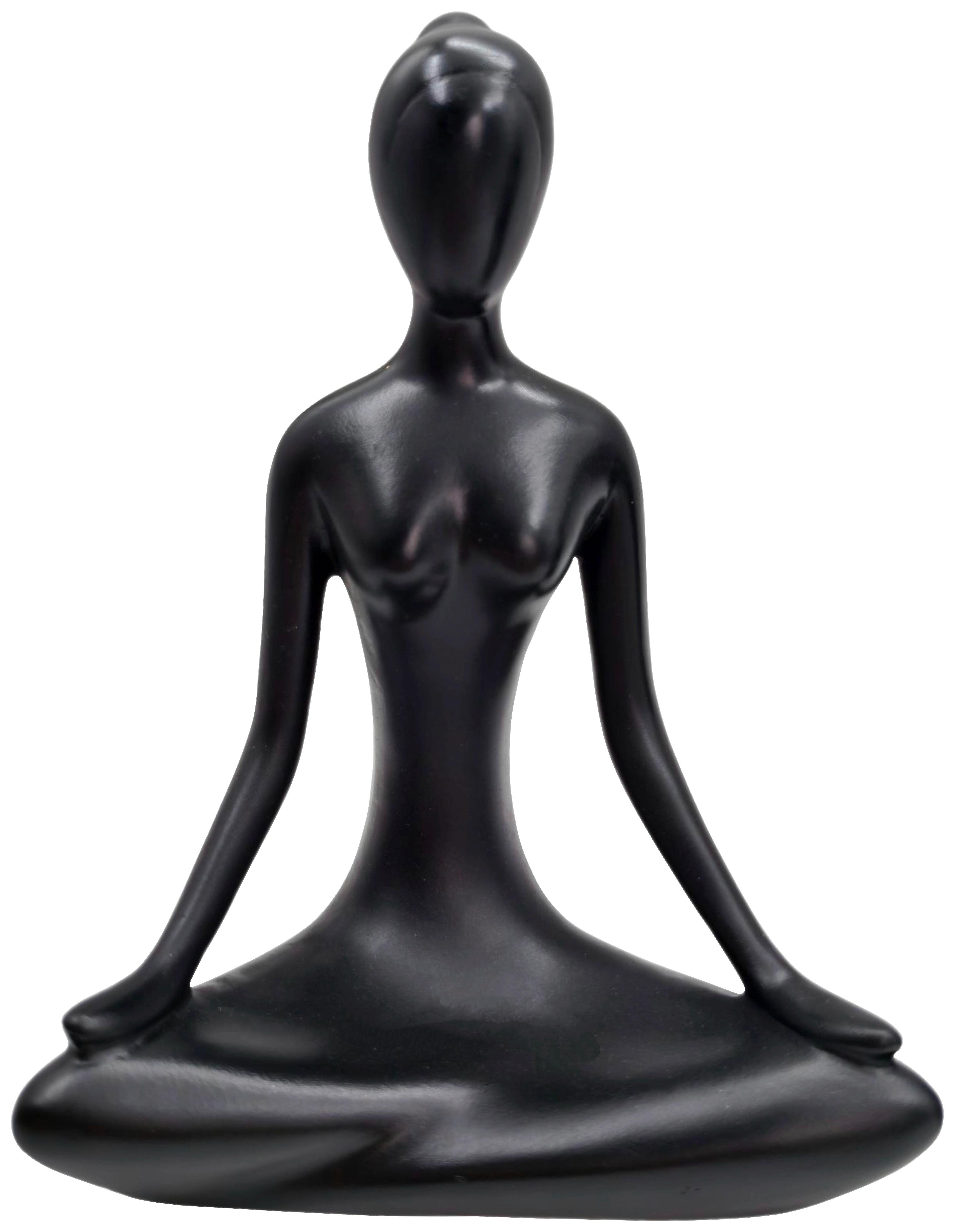 Skulptur Schwarz - Schwarz, Modern, Naturmaterialien (14/19.5/8cm) - Mömax