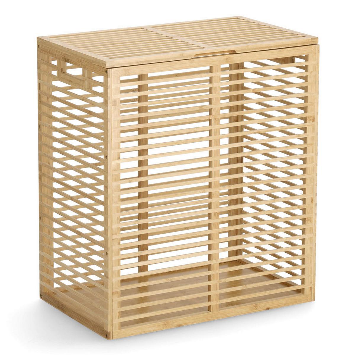 Wäschesammler Naturfarben Bambus - Naturfarben, Basics, Holz (53,5/33/61cm) - Zeller Present