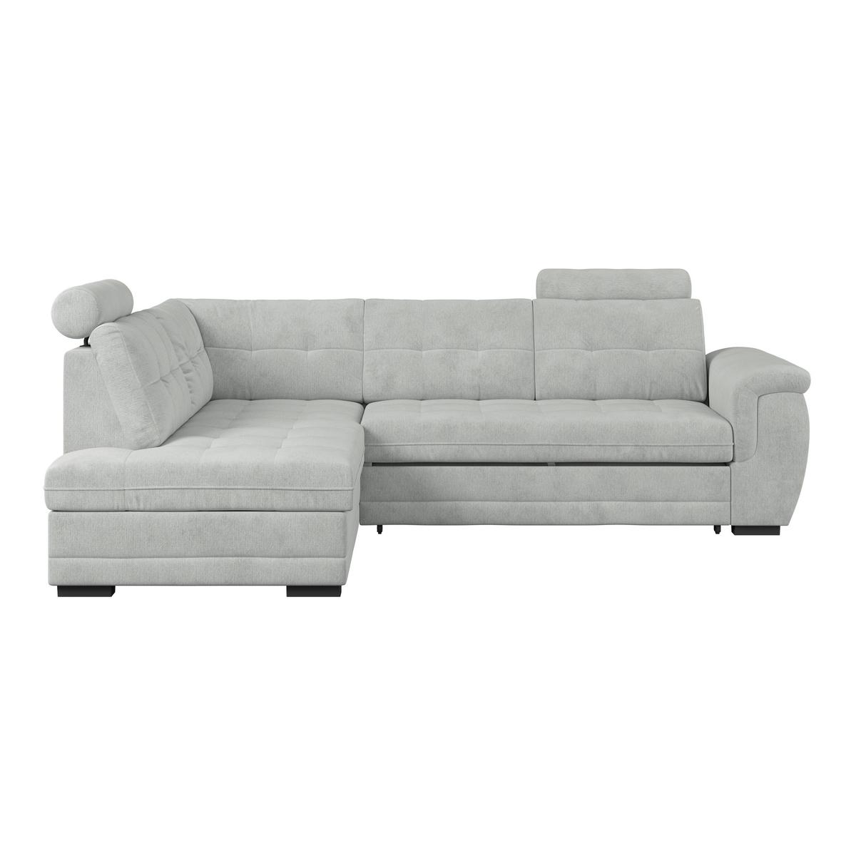 Ugaona Garnitura Falco New - sivo-bela/crna, Konvencionalno, tekstil/plastika (183/251cm) - Ondega