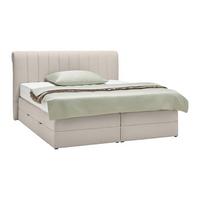 Boxspringbett Beige Ca. 200x200cm - Beige, Konventionell, Holz/Holzwerkstoff (200/200cm) - Premium Living
