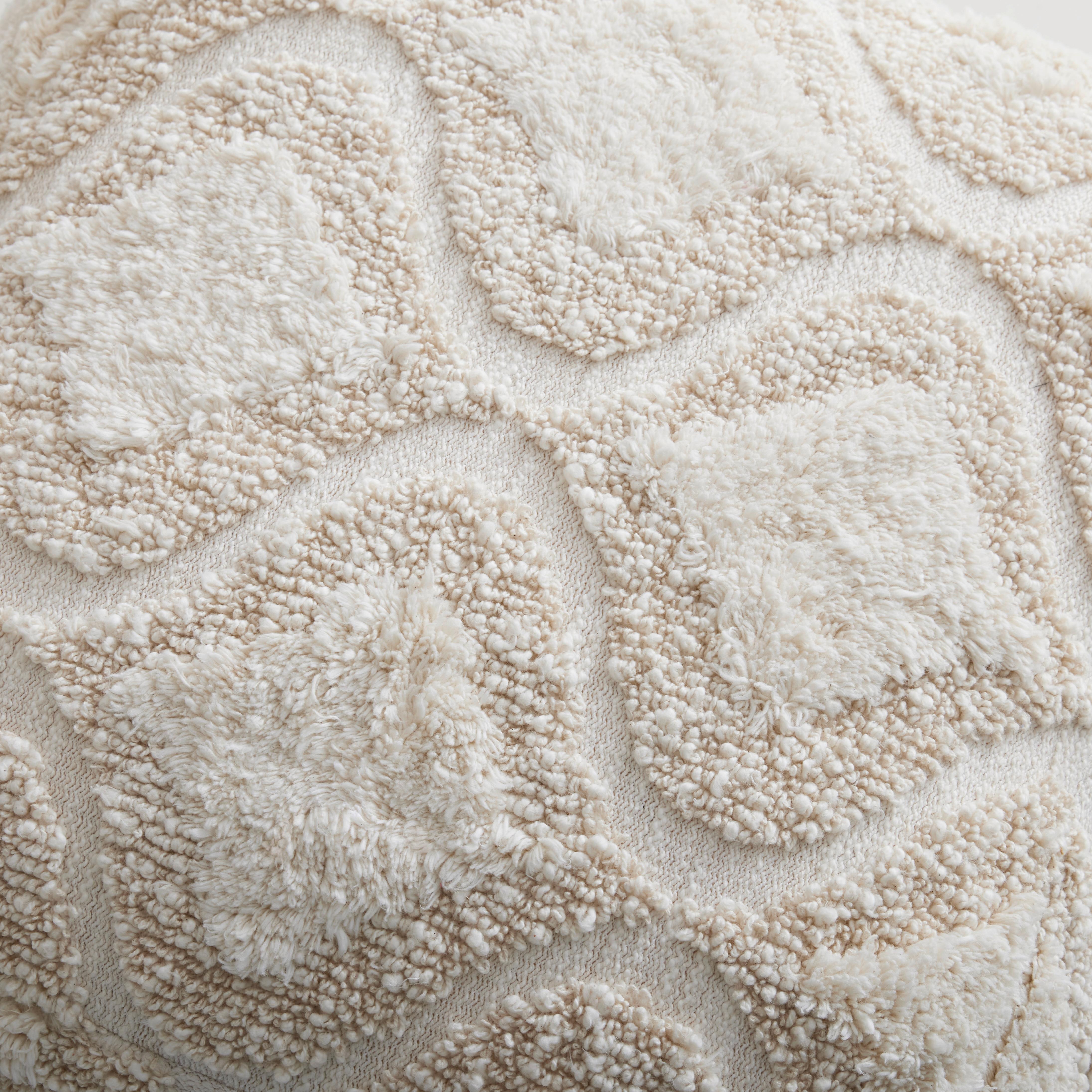 Pouf Leila Naturfarben 95% Baumwolle - Naturfarben, LIFESTYLE, Naturmaterialien/Textil (45/45/45cm) - Premium Living