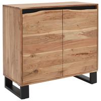 KOMODA SZEROKA SIDEBOARD - kolor akacjowy/czarny, Design, metal/drewno (85/80/40cm) - Livetastic