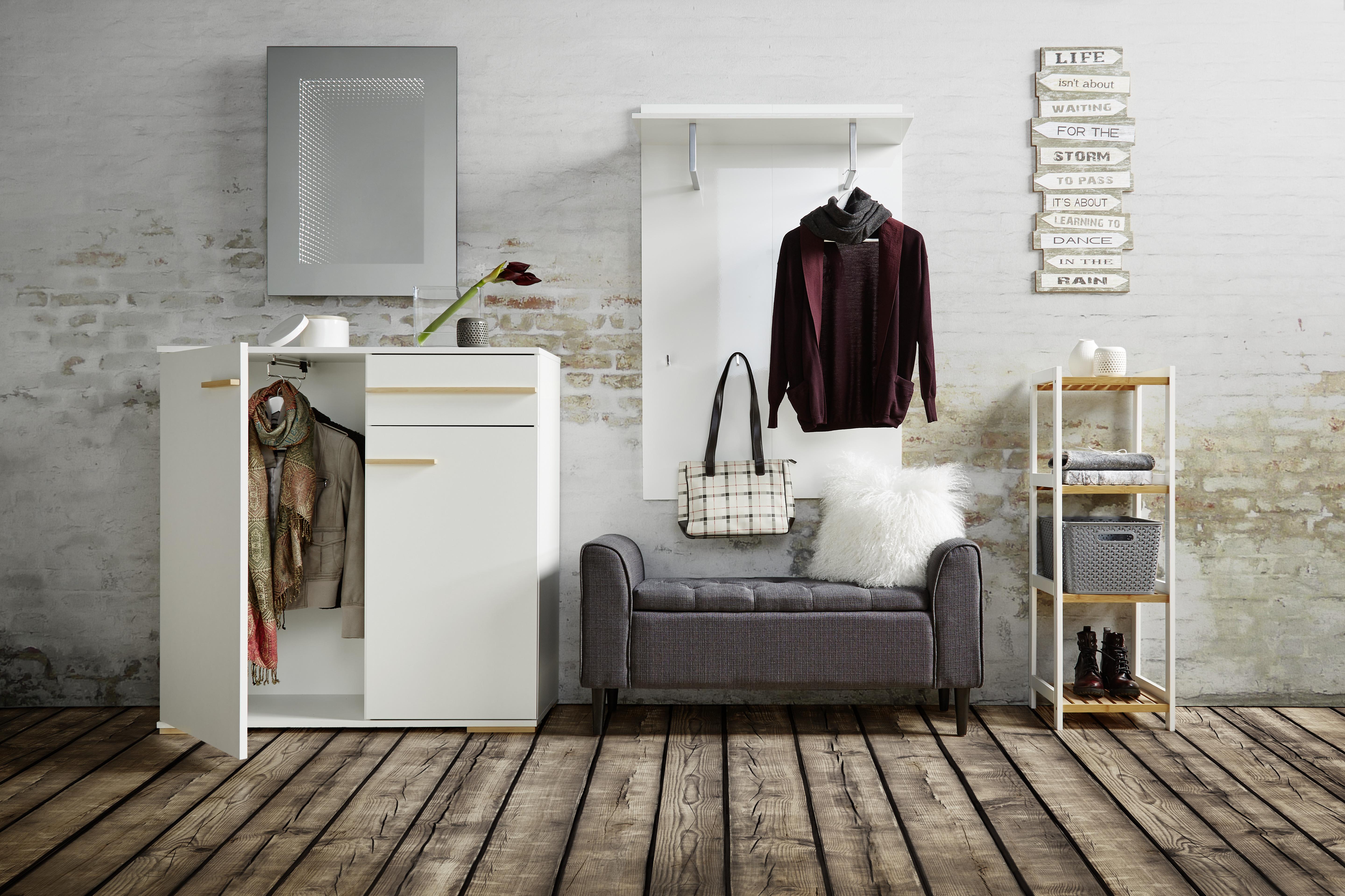 SITTBÄNK FELICITY - svart/antracit, Romantik / Lanthus, trämaterial/textil (115/58/44cm) - Mömax
