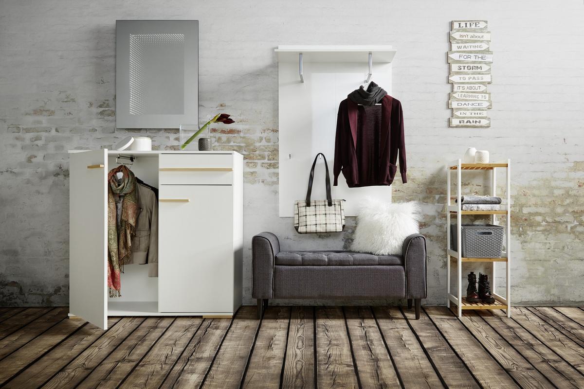 Sitzbank in Anthrazit - Anthrazit/Schwarz, ROMANTIK / LANDHAUS, Holzwerkstoff/Textil (115/58/44cm) - Premium Living