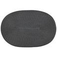 Tischset Billy Anthrazit Rund/oval - Anthrazit, Textil - Mömax modern living Tischset Billy Anthrazit Rund/oval - Anthrazit, Textil - Mömax modern living