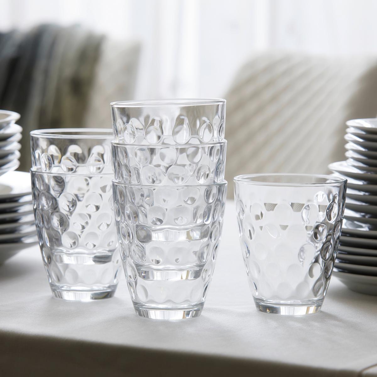 Gläserset Dots ca. 390ml, 6-teilig - Klar, Glas (17,0/25,7/10,90cm) - Modern Living