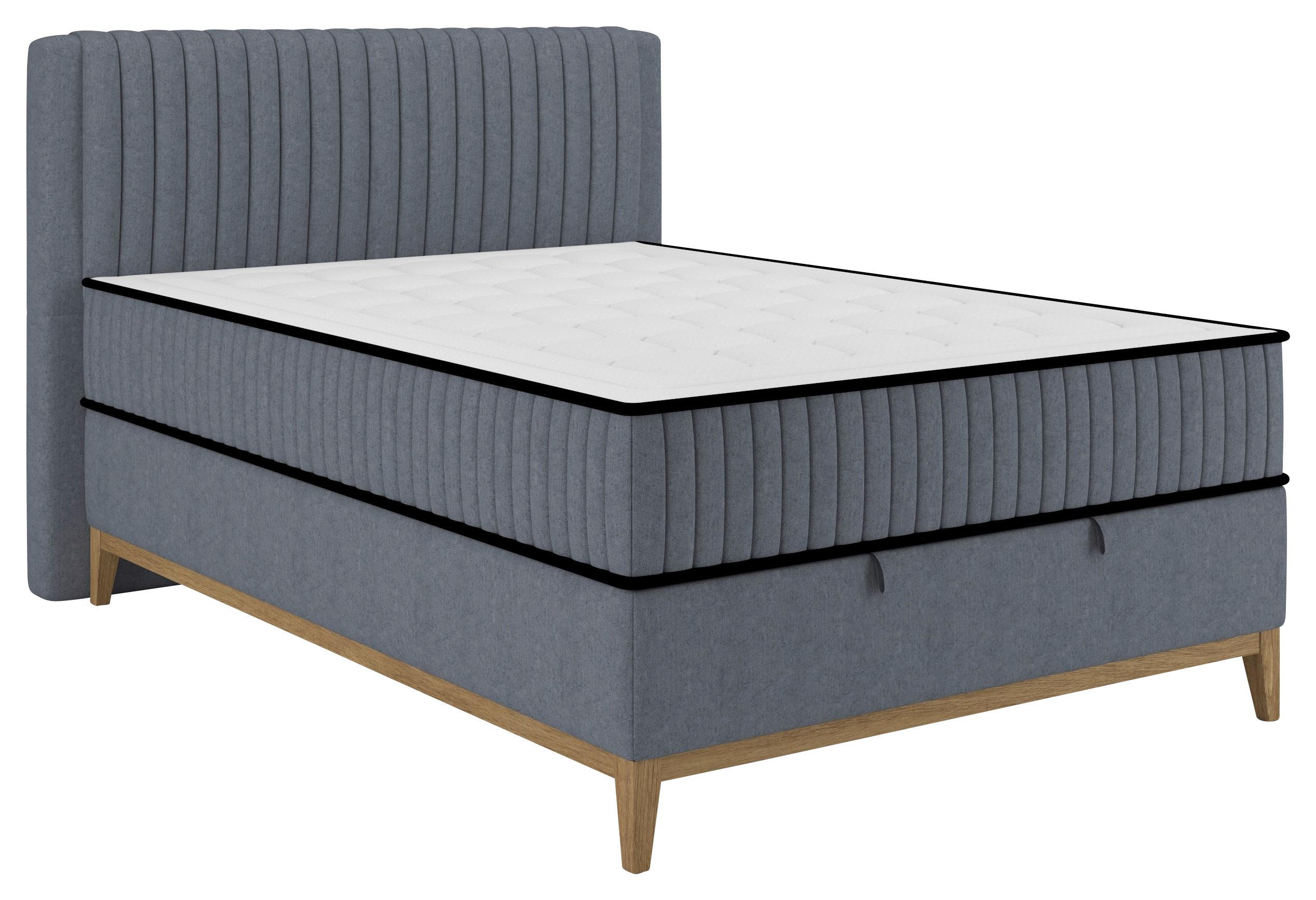 Bett Elena Blau ca. 120x200cm - Blau, KONVENTIONELL, Holz/Holzwerkstoff (120/200cm) - Sembella