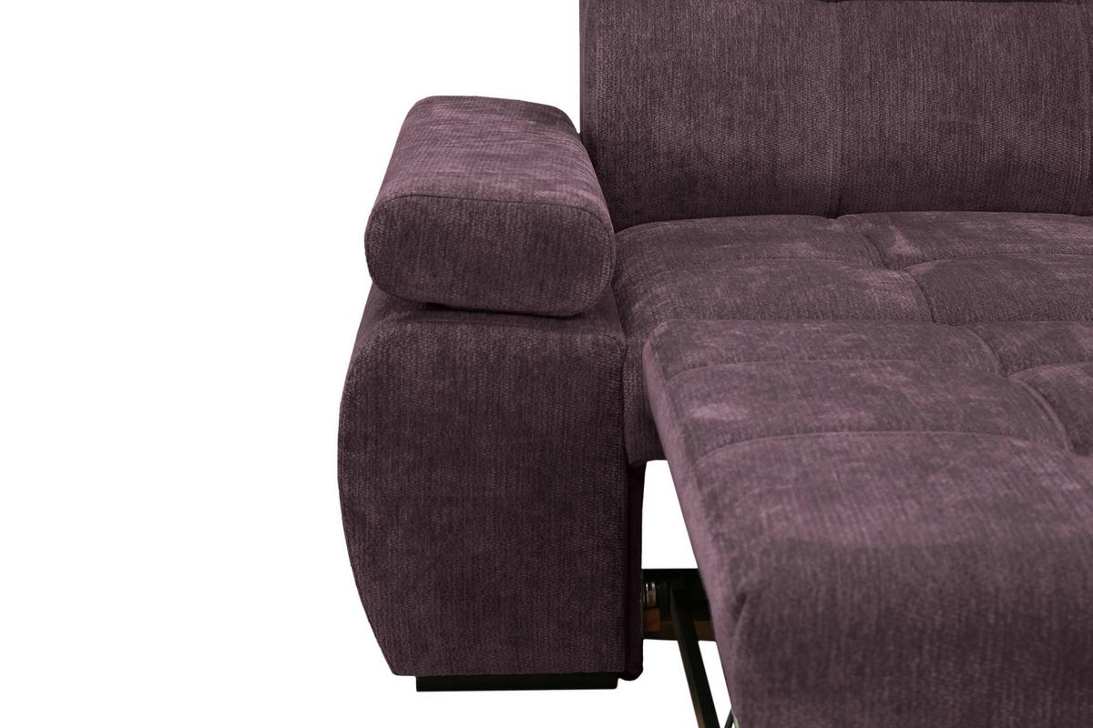 Kutna Garnitura Vegas - boje kupine/crna, Design, drvo/tekstil (294/173cm) - Modern Living