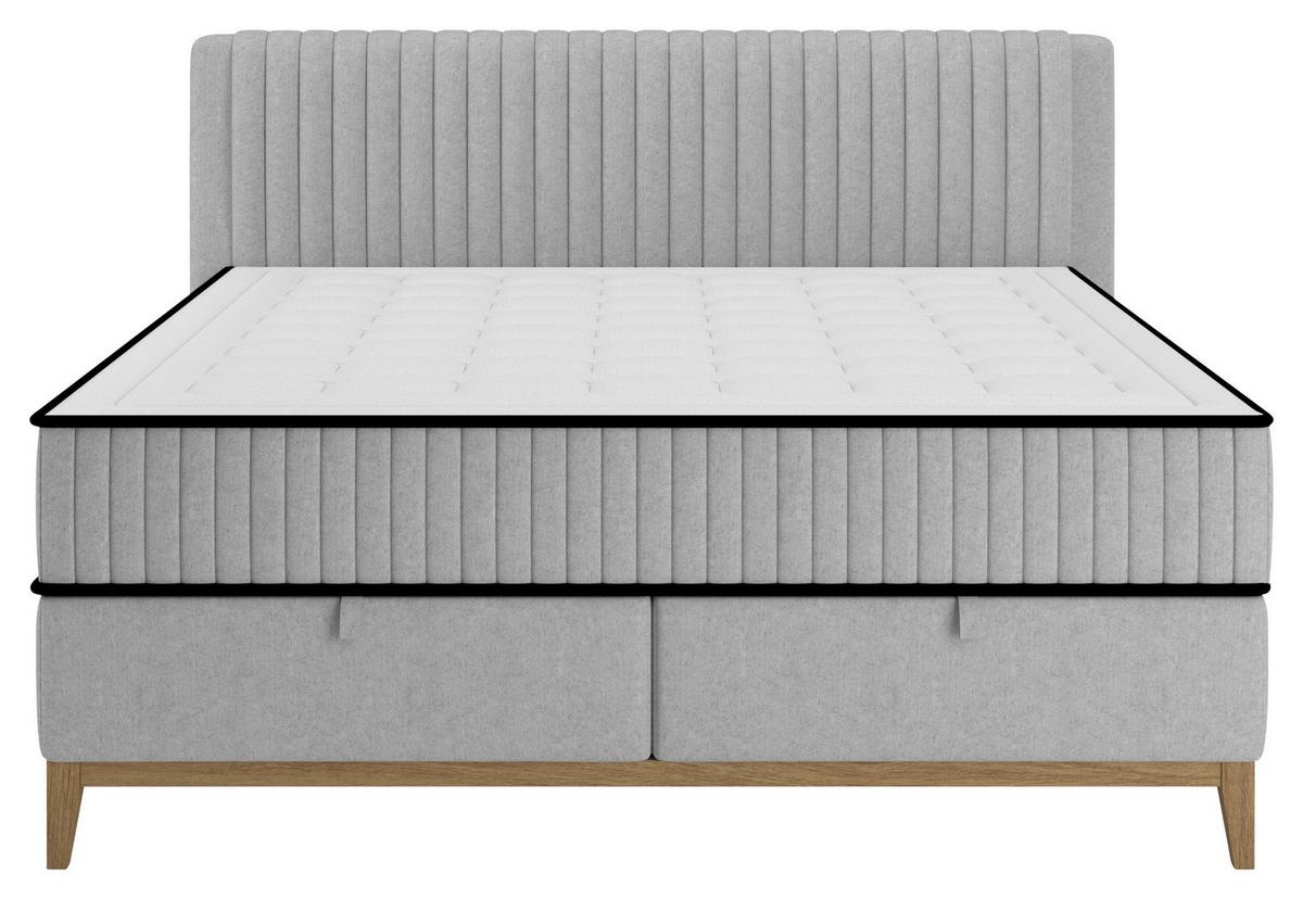 Bett Elena Silberfarben ca. 200x200cm - Silberfarben, KONVENTIONELL, Holz/Holzwerkstoff (200/200cm) - Sembella