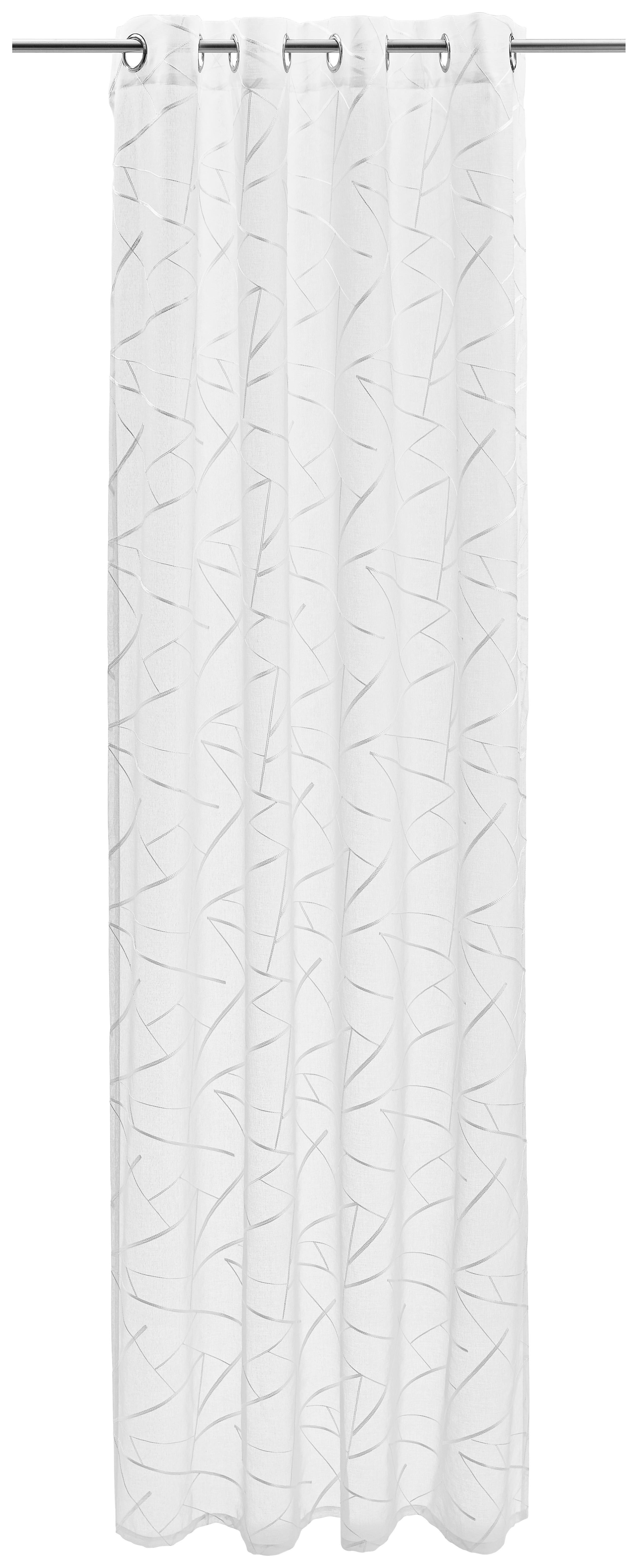 ZASŁONA NA PRZELOTKACH GRAPHIK - biały, Design, tkanina (140/245cm) - Esposa