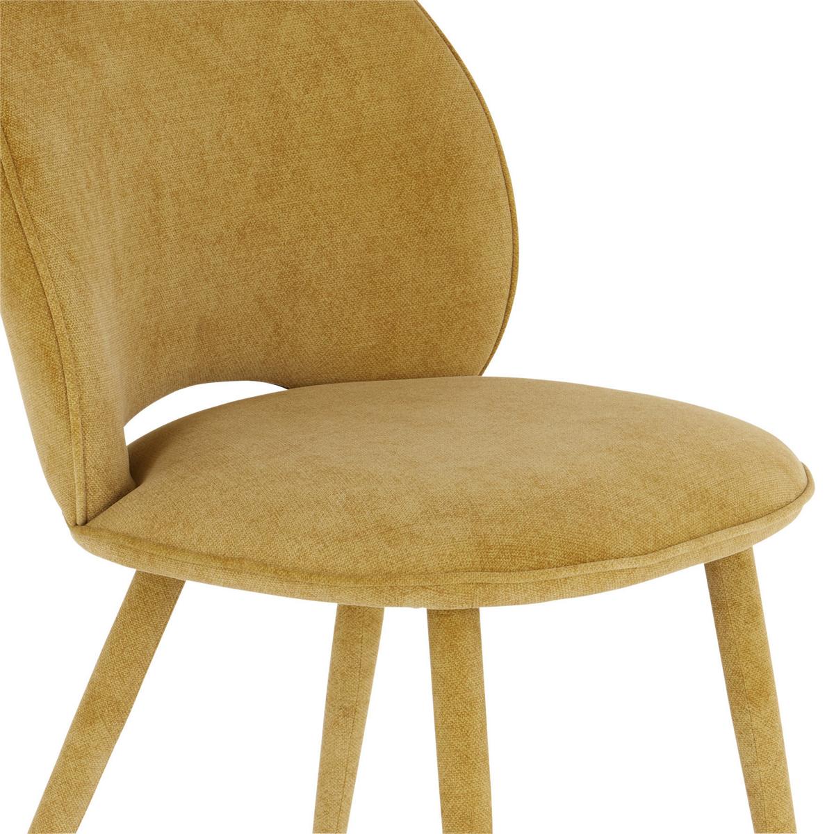 KRZESŁO LAVIK - żółty, Modern, metal/drewno (50/87/58,5cm) - Livetastic