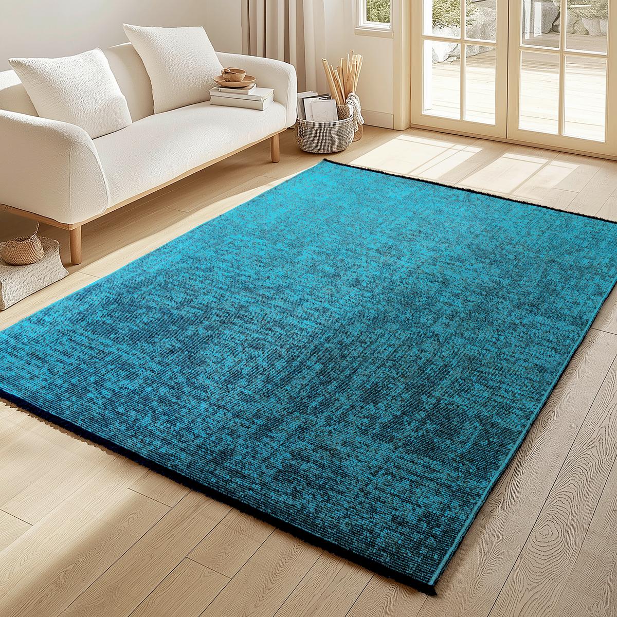 Ravno Tkana Preproga Space, Modra, 240x340cm - modra, Konvencionalno, tekstil (240/340cm) - Novel