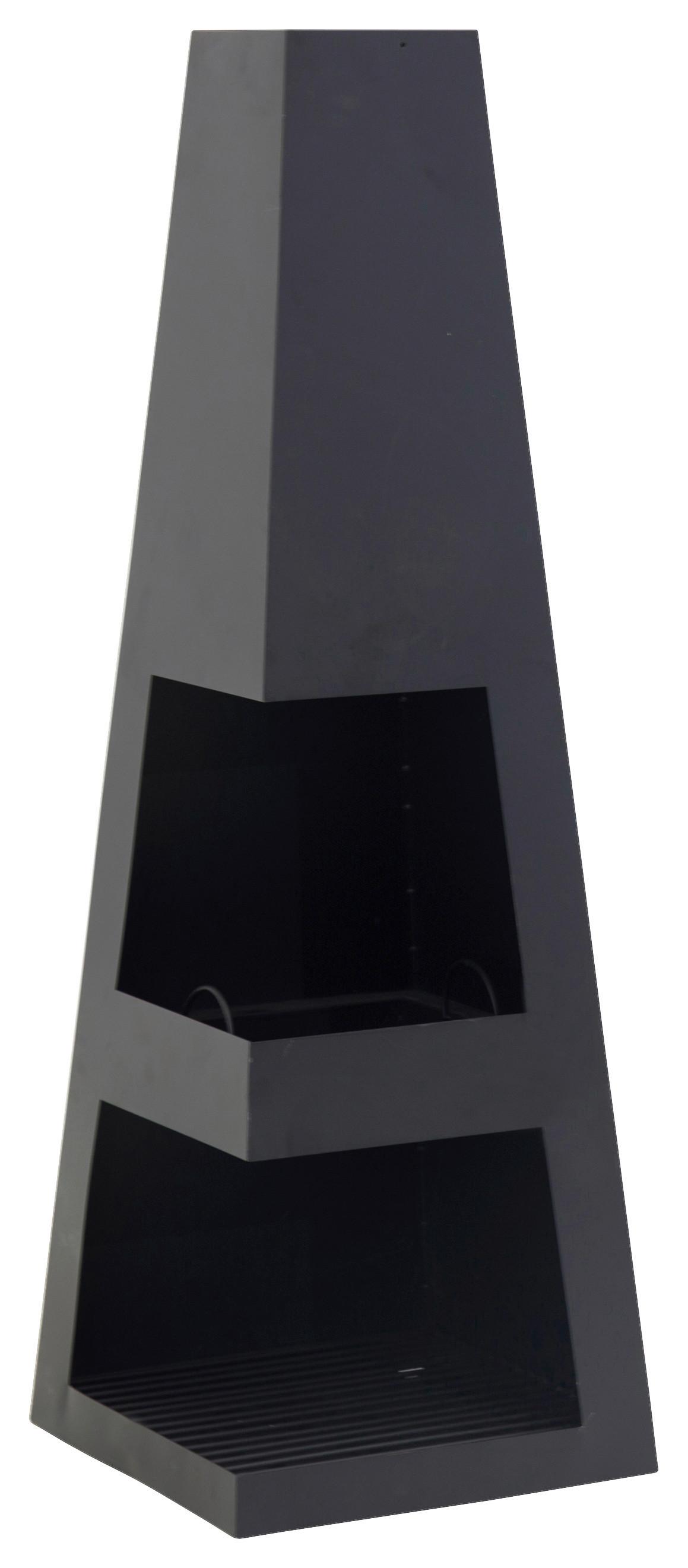 FEUERSTELLE BASTIAN - Schwarz, KONVENTIONELL, Metall (40/120/40cm) - Gardenson