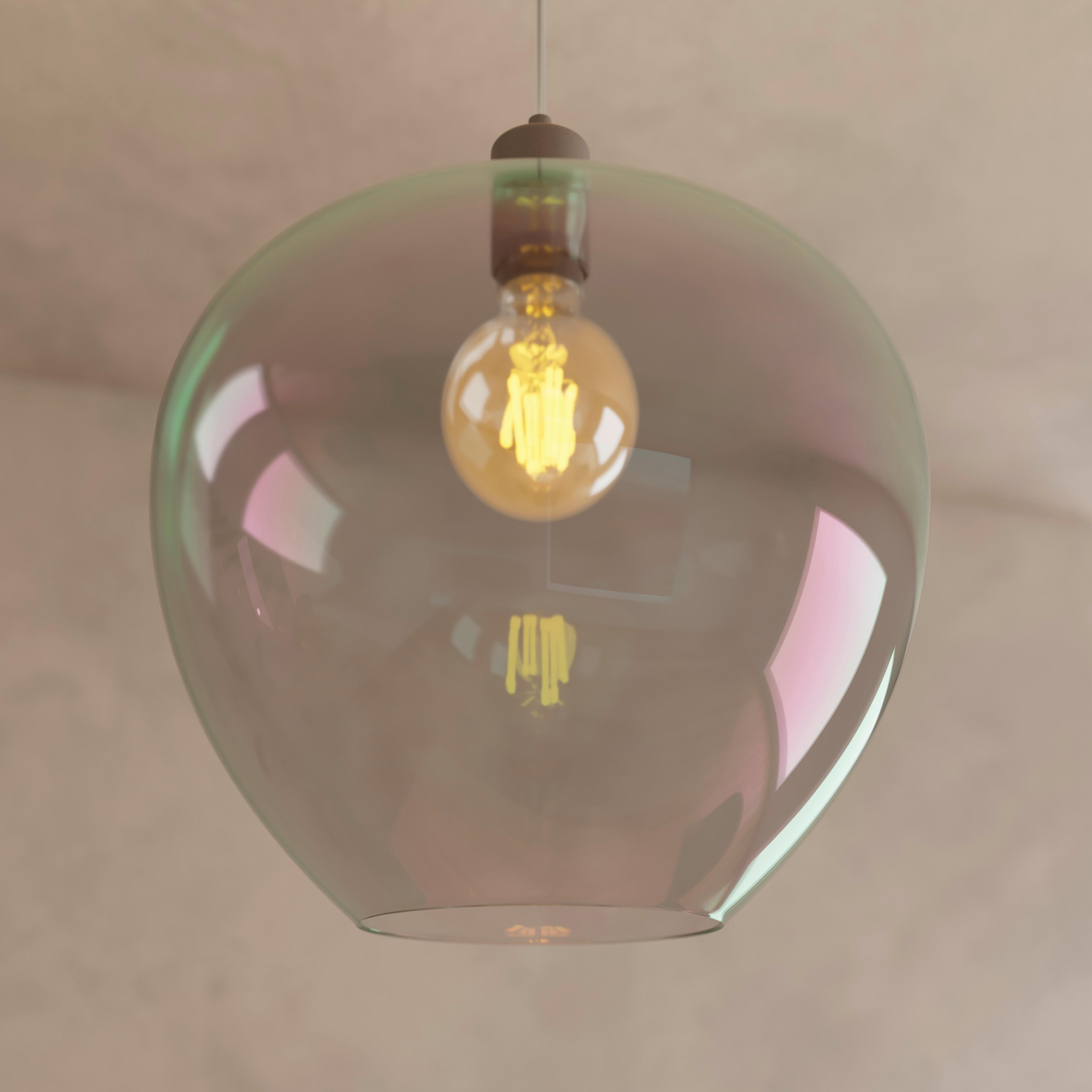 HÄNGLAMPA RENI - champagne/multicolor, Modern, metall/glas (40/120cm)