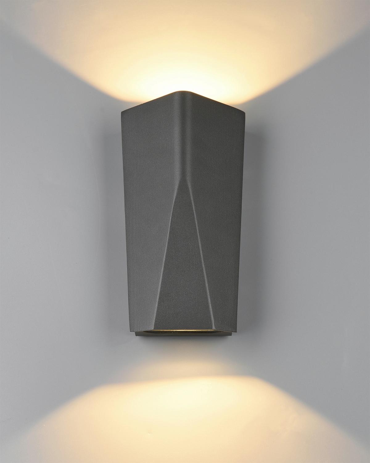 Außenwandleuchte Tay in Anthrazit max. 4,5 Watt - Anthrazit, Design, Metall (20/10,6/6,2cm) - Trio Leuchten