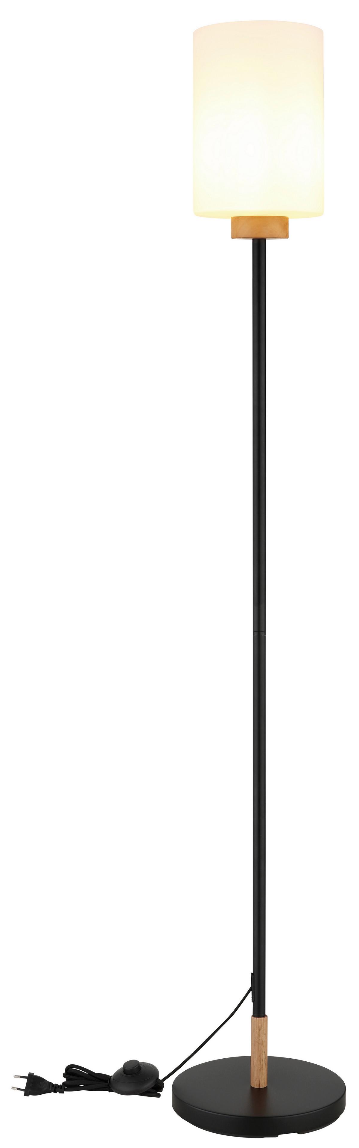 Svjetiljka Podna 15977s Rowena - bijela/boje hrasta, Design, staklo/drvo (25/150cm) - Globo