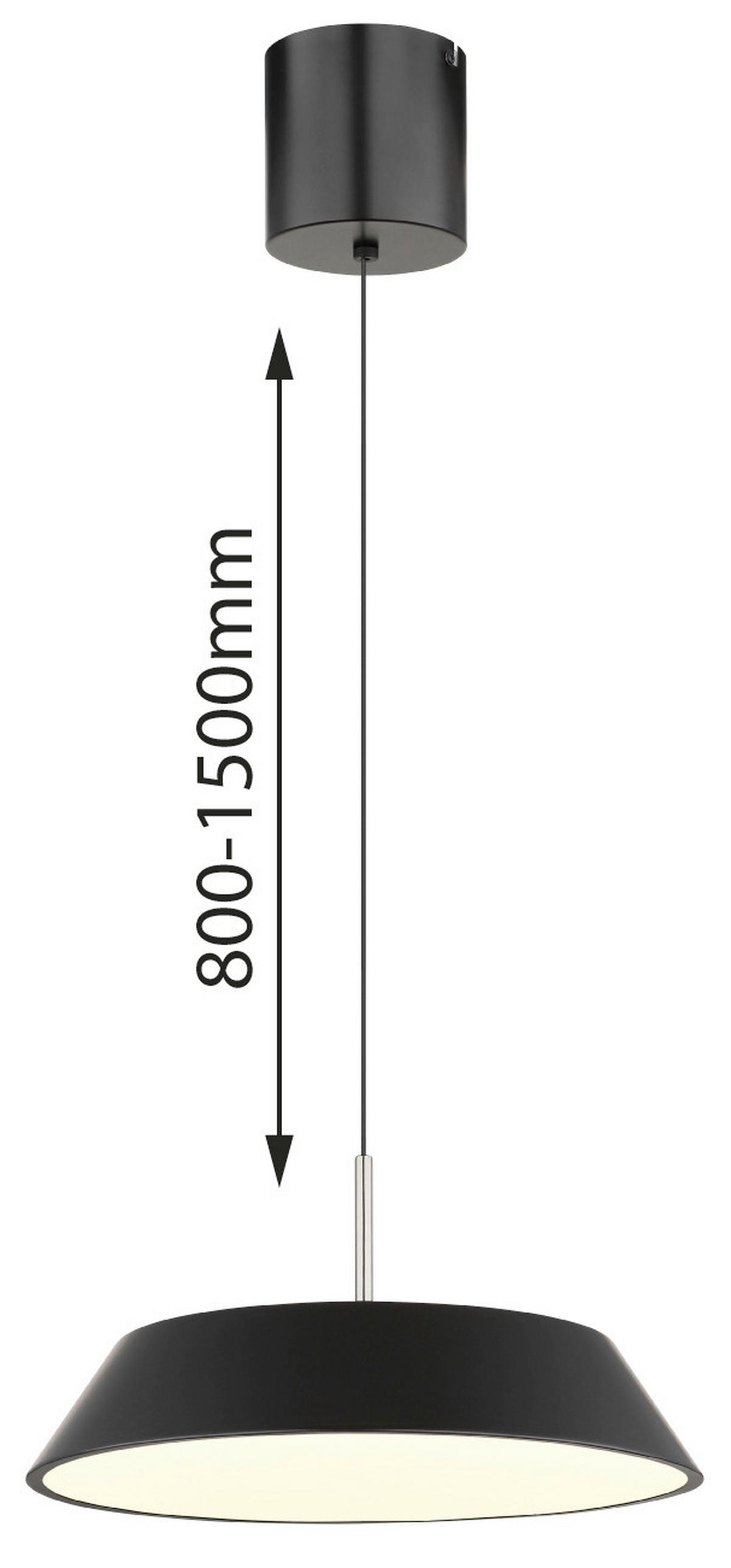 Led-hängeleuchte 15947s Silena - Weiss/Schwarz, Basics, Kunststoff/Metall (40/180cm) - Globo