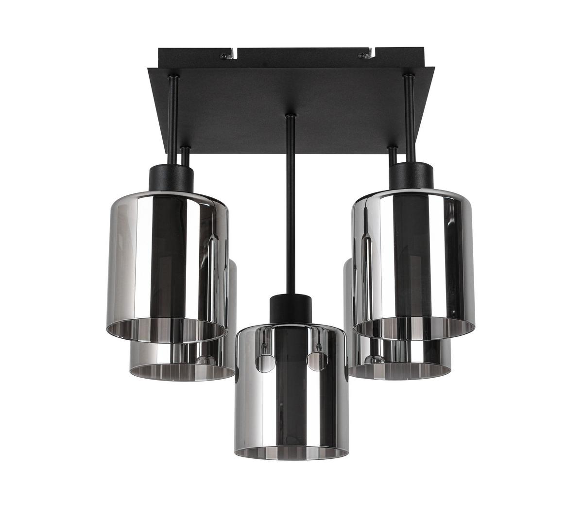 LAMPA SUFITOWA ELIA *SBN* - czarny, Design, metal/szkło (36/36/40cm) - Novel