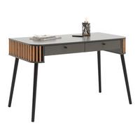 Schreibtisch Pure in Grau/Eiche Artisan - Grau, Design, Holzwerkstoff (120/76/60cm) - Premium Living
