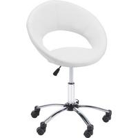 Drehstuhl in Weiss - Chromfarben/Weiss, Modern, Kunststoff/Textil (61cm) - Mömax